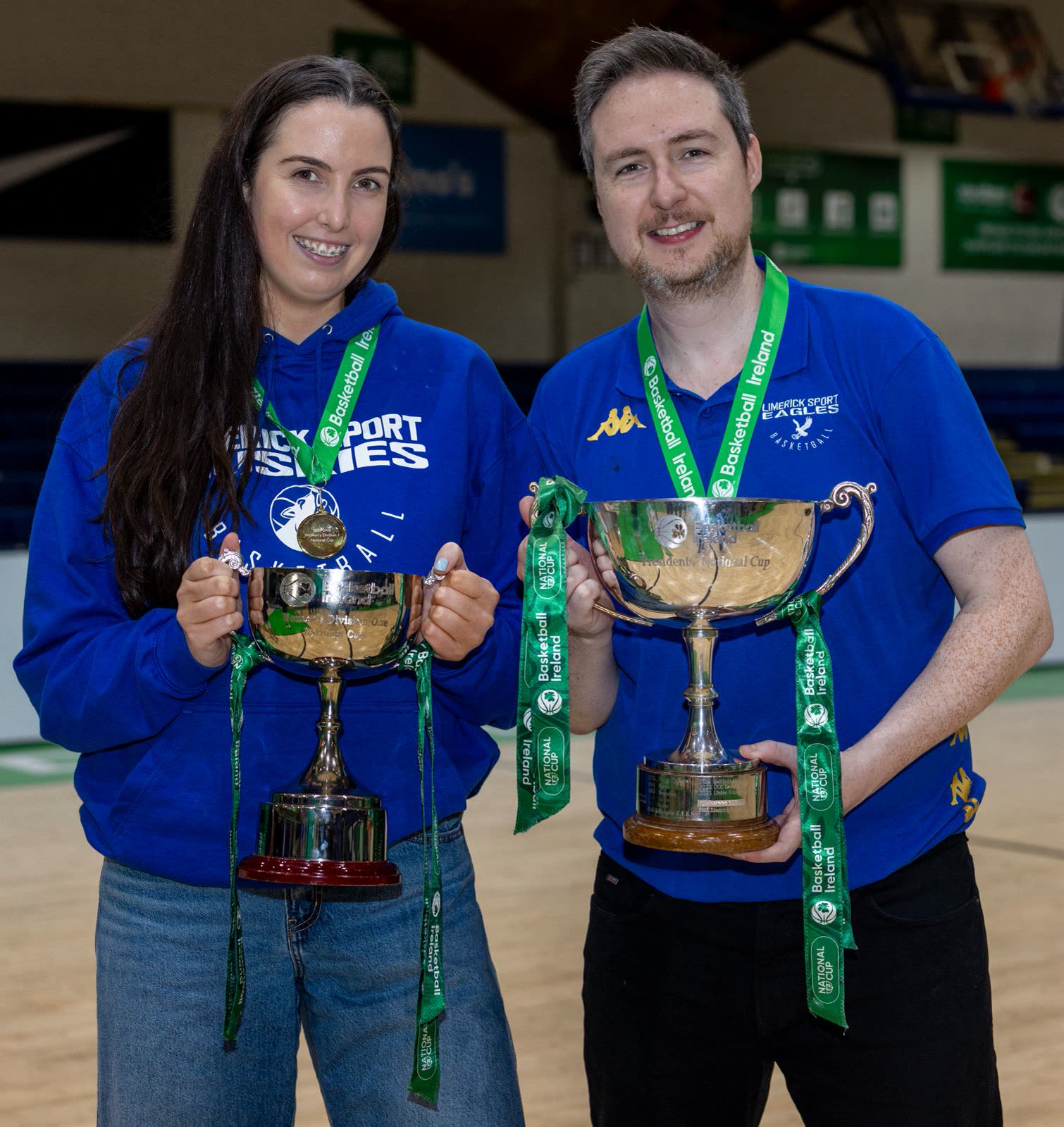 Two National Cups, two grins