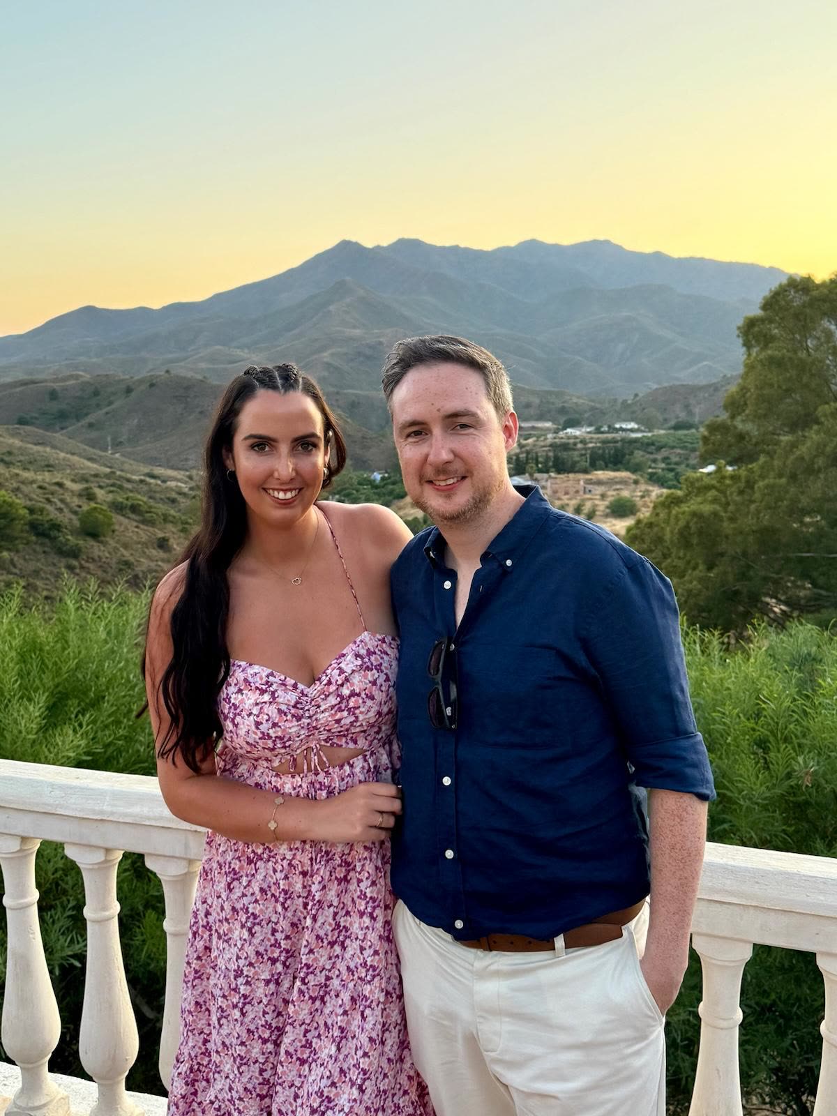 Golden hour in Spain, mountains behind